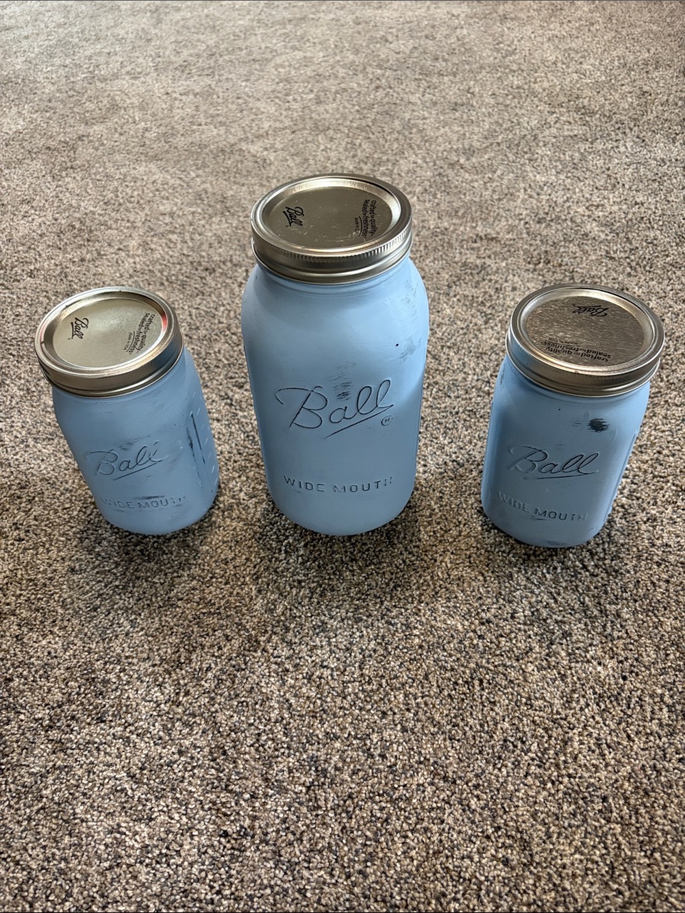 Ball Wide Mouth Mason Jars in Light Blue - Set of 3